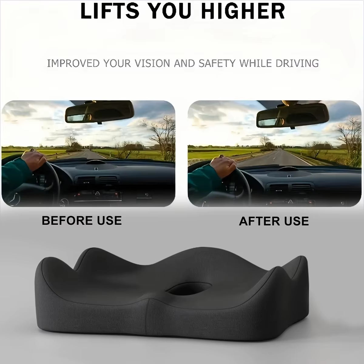 Seat Cushion, Ergonomically Designed Memory Sponge Pad, Suitable for Office Chairs and Wheelchairs